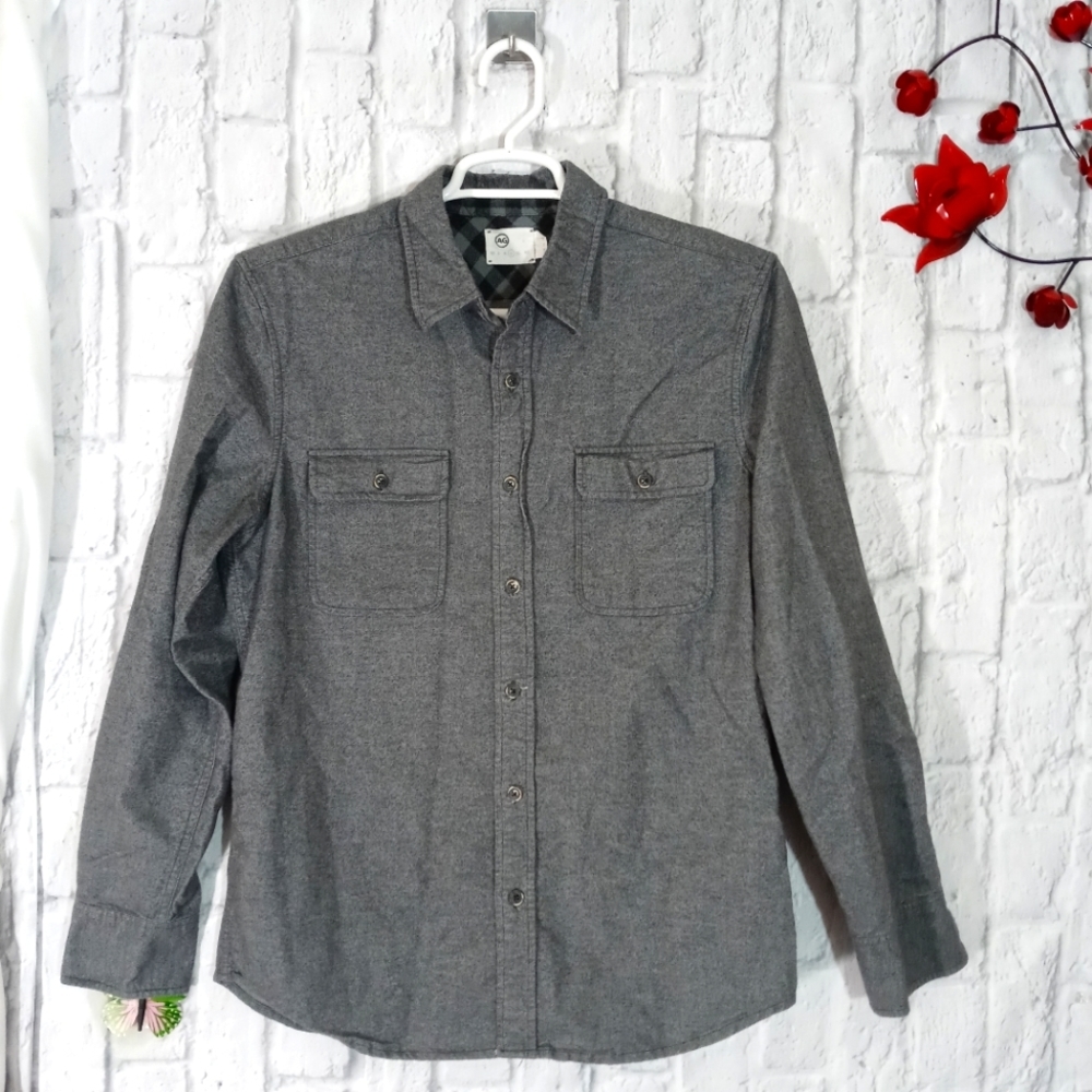 AG ADRIANO GOLDSCHMIED Flannel Button Down Shirt Size L